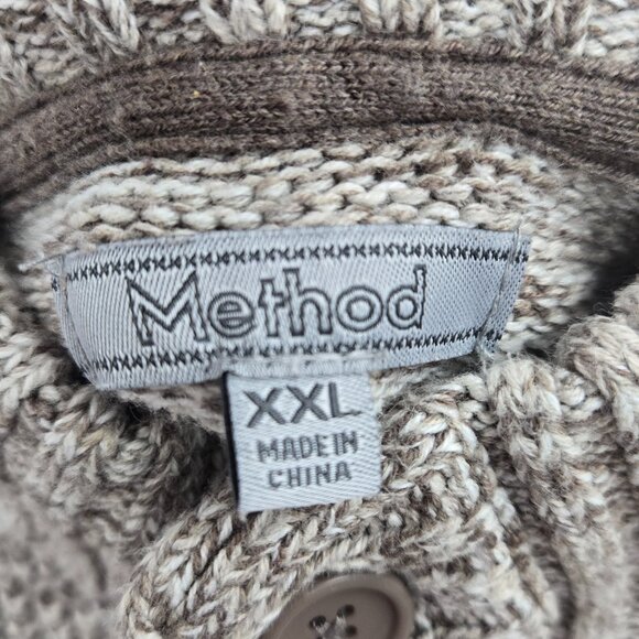Method Gray Pullover Button Cotton/Acrylic Sweater XXL - Picture 9 of 11